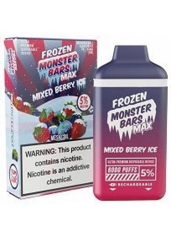Monster Bars Max [6000 PUFFS] - Mixed Berry Ice