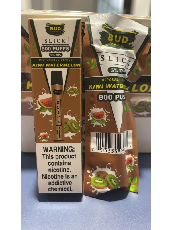 Bud Vape Slick  - 800 puffs - Kiwi Watermelon [CLEARANCE]