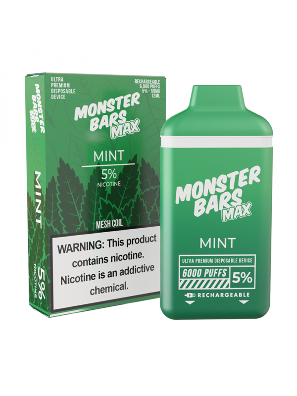 Monster Bars Max [6000 PUFFS] - Mint